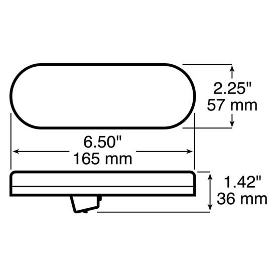 Oval 10 Diode White LED Strobe Light Amber Lens