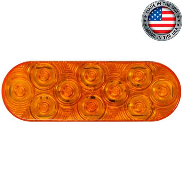 Oval 10 Diode White LED Strobe Light Amber Lens Oval 10 Diode White LED Strobe Light Amber Lens