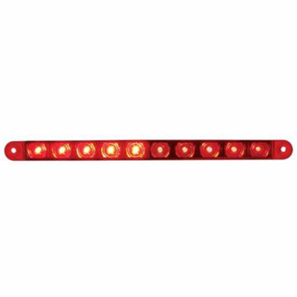 9 Inch 10 LED Split Turn Function Light Bar - Red LED / Red Lens 9 Inch 10 LED Split Turn Function Light Bar - Red LED / Red Lens