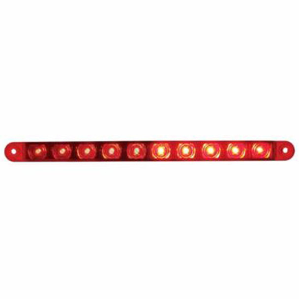 9 Inch 10 LED Split Turn Function Light Bar - Red LED / Red Lens 9 Inch 10 LED Split Turn Function Light Bar - Red LED / Red Lens
