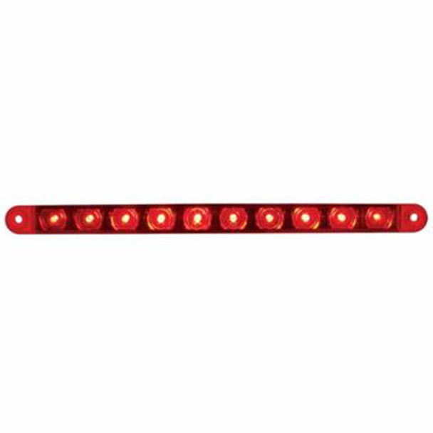 9 Inch 10 LED Split Turn Function Light Bar - Red LED / Red Lens 9 Inch 10 LED Split Turn Function Light Bar - Red LED / Red Lens