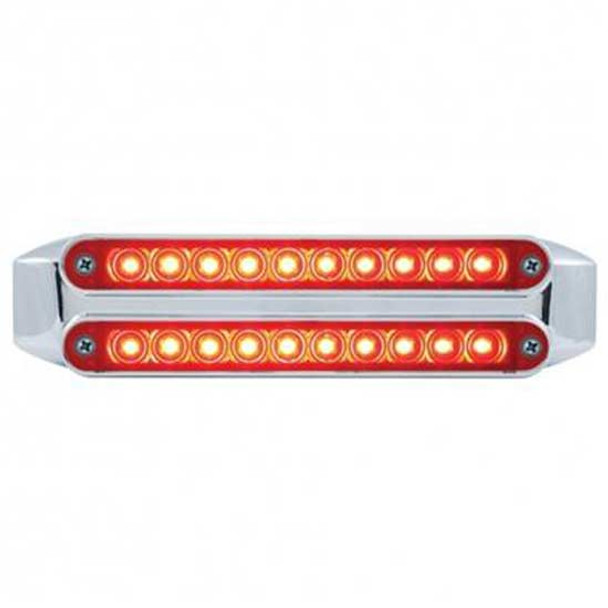 Dual 10 LED 6-1/2 Inch Stop. Turn And Tail Light Bars - Red LED/ Red Lens Dual 10 LED 6-1/2 Inch Stop. Turn And Tail Light Bars - Red LED/ Red Lens