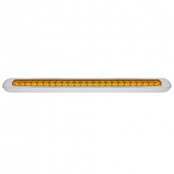 23 LED 17-1/4 Inch Reflector Turn Signal Light Bar W/ Bezel - Amber LED/ Amber Lens 23 LED 17-1/4 Inch Reflector Turn Signal Light Bar W/ Bezel - Amber LED/ Amber Lens
