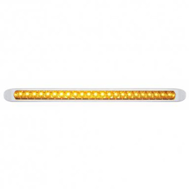23 LED 17-1/4 Inch Reflector Turn Signal Light Bar W/ Bezel - Amber LED/ Amber Lens 23 LED 17-1/4 Inch Reflector Turn Signal Light Bar W/ Bezel - Amber LED/ Amber Lens