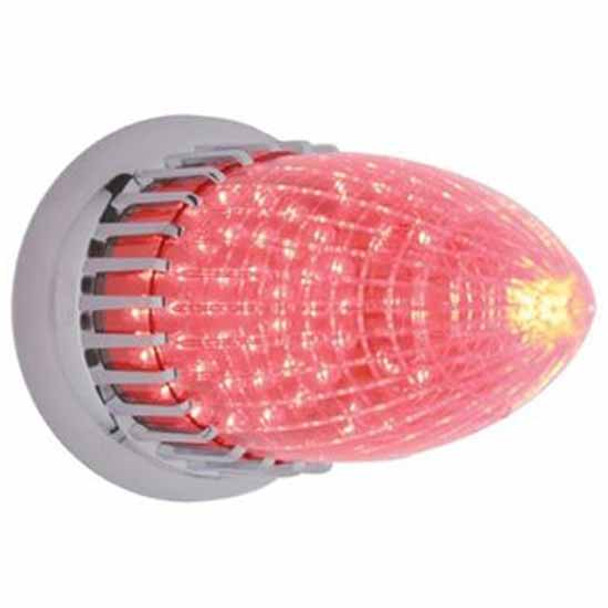 40 Red LED Vintage Torpedo Flush Mount Light Red LED Red Lens