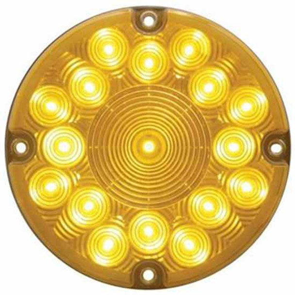 7 Inch Round 17 LED Turn Signal Light - Amber LED/ Amber Lens