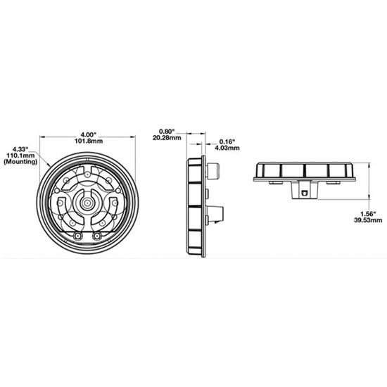 Model 234 Smart Heat LED Taillights, DOT Compliant - White LED / Clear Lens