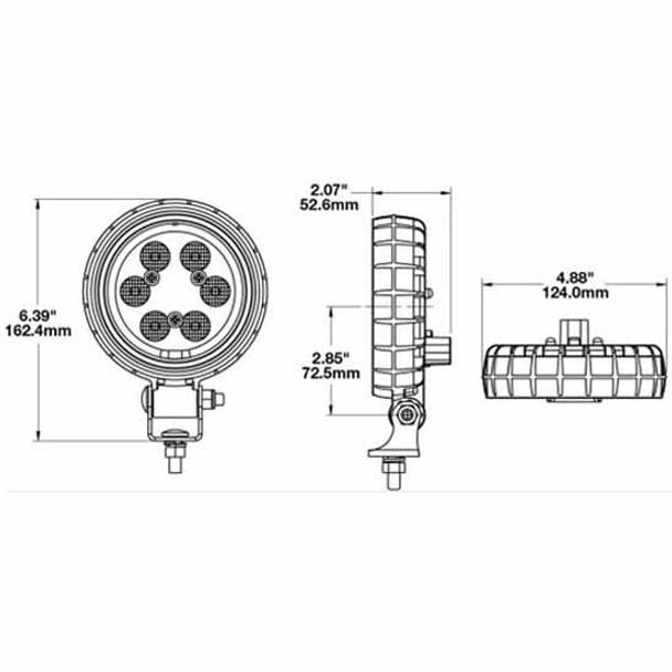 Model 670 XD LED Heated Work Lights W/ Spot Pattern, Black Housing Model 670 XD LED Heated Work Lights W/ Spot Pattern, Black Housing