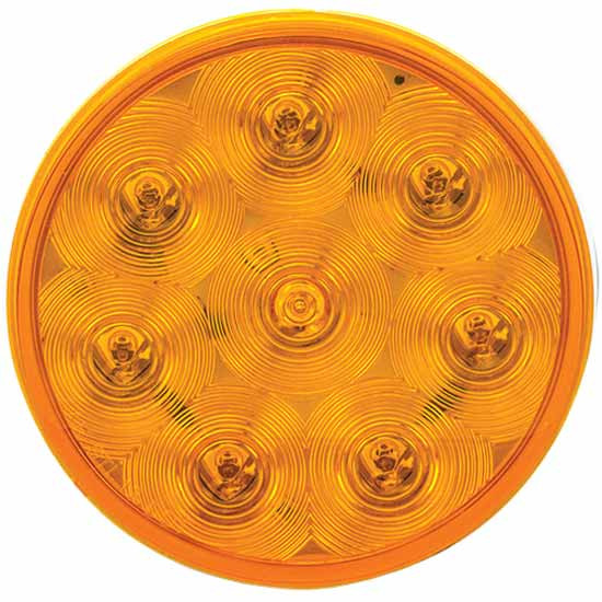 4 Inch Round 8 LED Amber Marker Light