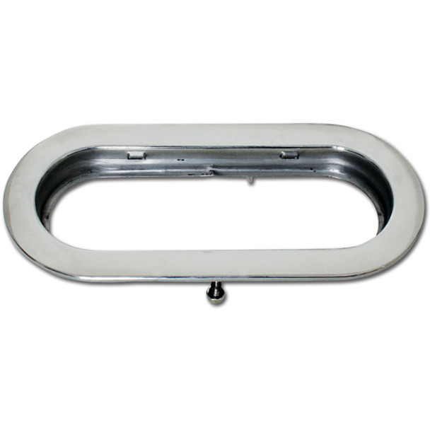 6.5 Inch Stainless Steel Oval Bezel - Flange Mount