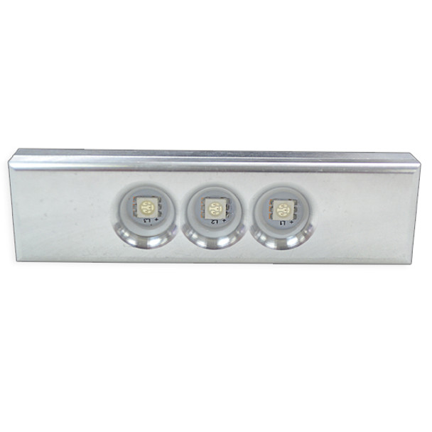 Aluminum Light Base W/ 3 Red LED Lights & Clear Lens Aluminum Light Base W/ 3 Red LED Lights & Clear Lens