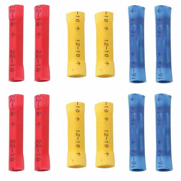 Vinyl Butt Connector Mixed Pack - Red, Blue, Yellow Vinyl Butt Connector Mixed Pack - Red, Blue, Yellow