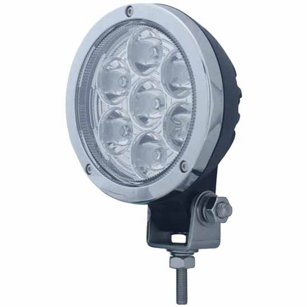 5 Inch 7 LED Driving Light W/ Black Housing - White LED/ Clear Lens