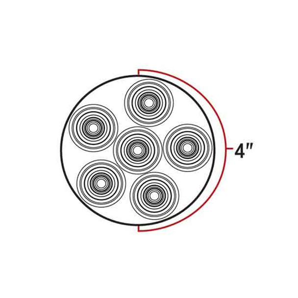 4 Inch Round 6 Diode LED Work Light W/ Spot Beam & 600 Lumens - Replaces PAR 4411 4 Inch Round 6 Diode LED Work Light W/ Spot Beam & 600 Lumens - Replaces PAR 4411