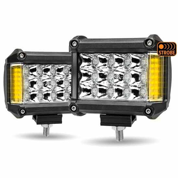 19 LED Work Light Cube W/ Amber Side Strobe 19 LED Work Light Cube W/ Amber Side Strobe