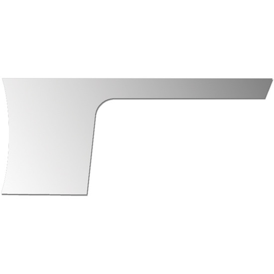 4 Inch Stainless Steel Blank 1 Piece Cab-Cowl Panels W/O Wrap For Peterbilt 389 Non-Urea 2009-2011