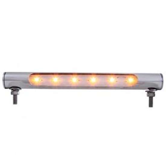 6 LED Stainless Steel Tube Light - Amber LED