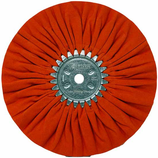 10 Inch Heavy Cut Clear Dipped Airway Buffing Wheel - Orange