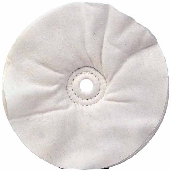 8 Inch 40 Ply White Domet Flannel Finish Buff