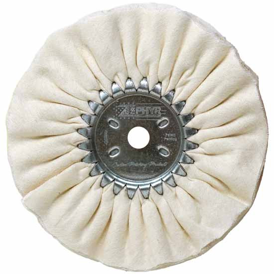 Zephyr White Domet Finish Wheel
