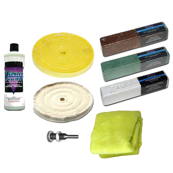 Zephyr Buffing Kit For Aluminum And Stainless Steel - 8 Piece