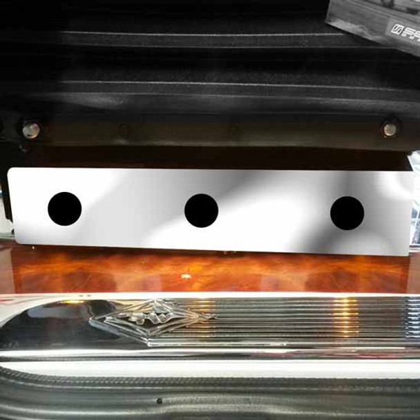 Stainless Steel Seat Base Cover W/ 8 - 3/4 Inch Light Cutouts Stainless Steel Seat Base Cover W/ 8 - 3/4 Inch Light Cutouts
