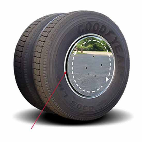 Twist-N-Lock Aero Clear Cover Set For 24.5 Inch Trailer Wheels With 5.5 Inch Bolt Circle