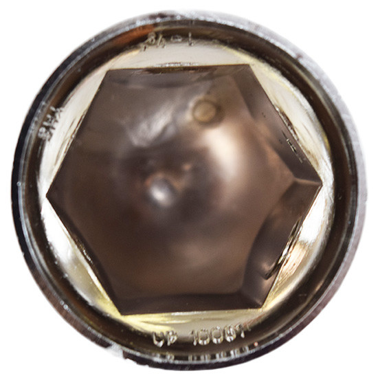 1.5 X 2.75 Inch Chrome Plastic Slotted Bullet Push-On Nut Cover W/ Flange - 20 Pack