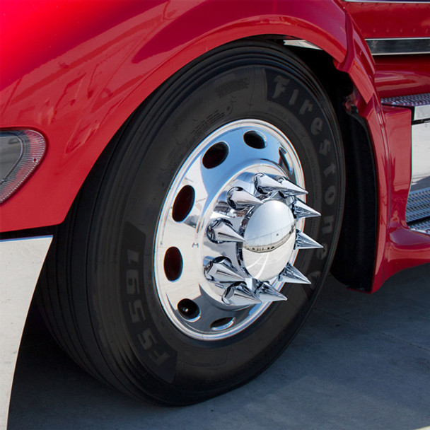 Chrome Dome Axle Cover Combo Kit With 33MM Spike Nut Cover & Nut Cover Tool