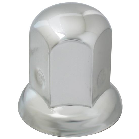 30MM X 2 Inch Chrome Steel Push On Lug Nut Cover With Flange For GMC Top Kick Medium Duty Truck