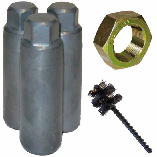 3 Inch Centering Pin Set With Wire Brush For Steel/Aluminum Steer Wheel - 1.053-1.063 Inch Wheel Hole