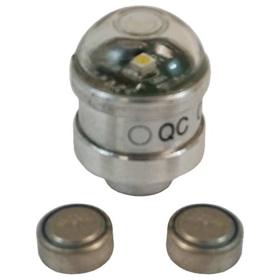 3/8 Inch White Lighted Chrome Tire Valve Stem Cap