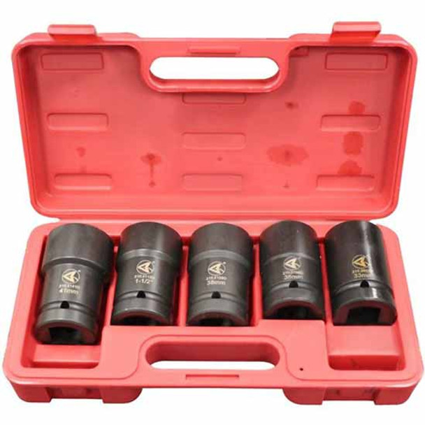 1 Inch Drive Deep Impact Socket Set - 5 Piece