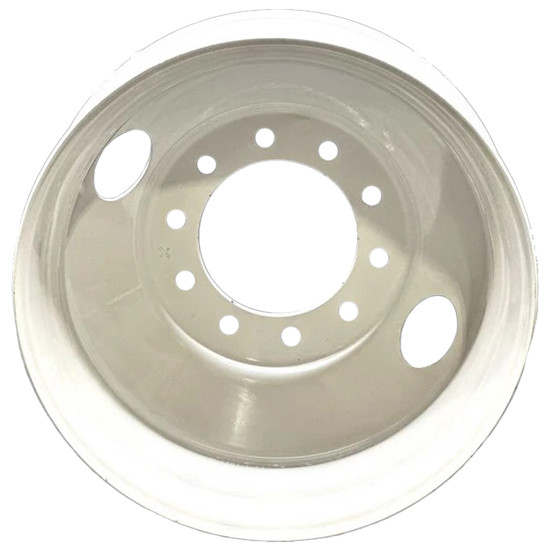 Accuride Hub Pilot Wheel 24.5 x 8.25 White Tubeless Steel - 2 Hand Holes, 10 Bolt Hole