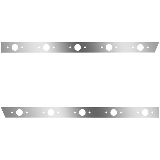 3 Inch Stainless Steel Cab Panels W/ 10 P1 Light Holes For Peterbilt 378, 379, 388, 389