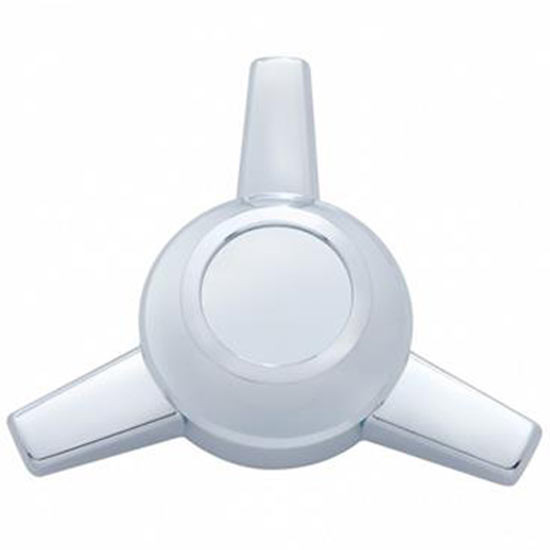 Chrome 3 Bar Straight Hubcap Spinner
