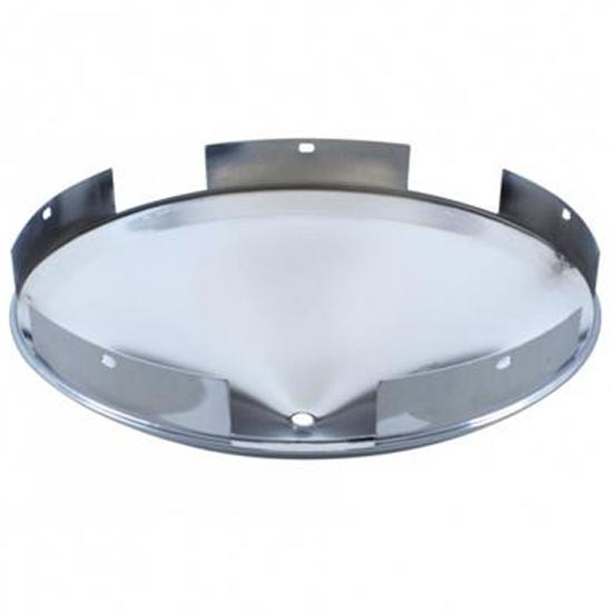 Chrome Pointed Front Hubcap W/ 3 Bar Spinner, 5 Even Notched & 1 Inch Lip
