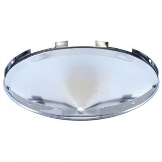 Stainless Steel  Hubcap W/ Iron Cross Spinner W/ 7/16 Inch Lip, 6 Uneven Notched