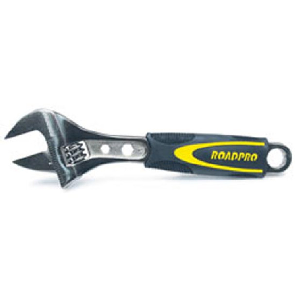 8 Inch Adjustable Crescent Wrench W/ Black & Yellow Handle Grip