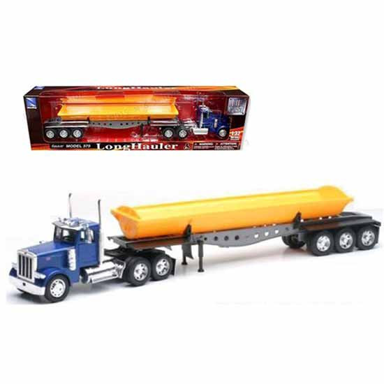 CSM 1:32 Scale Peterbilt 379 Side Dump Truck W/ Blue Cab Diecast Model