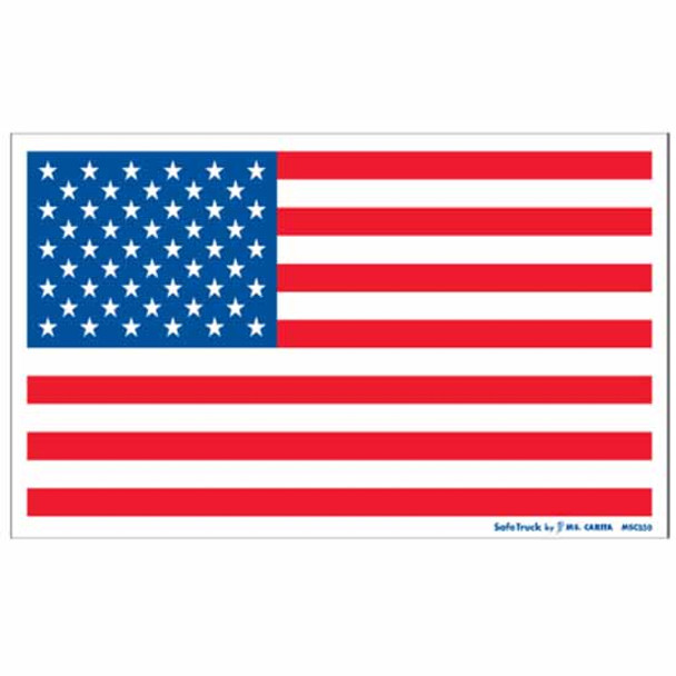 4 X 6.5 Inch United States Flag Decal - Driver Side 4 X 6.5 Inch United States Flag Decal - Driver Side