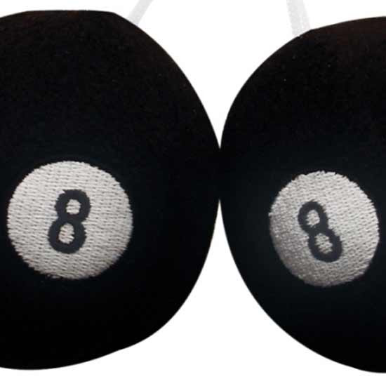 3 Inch Classic Fuzzy 8 Ball - Pair