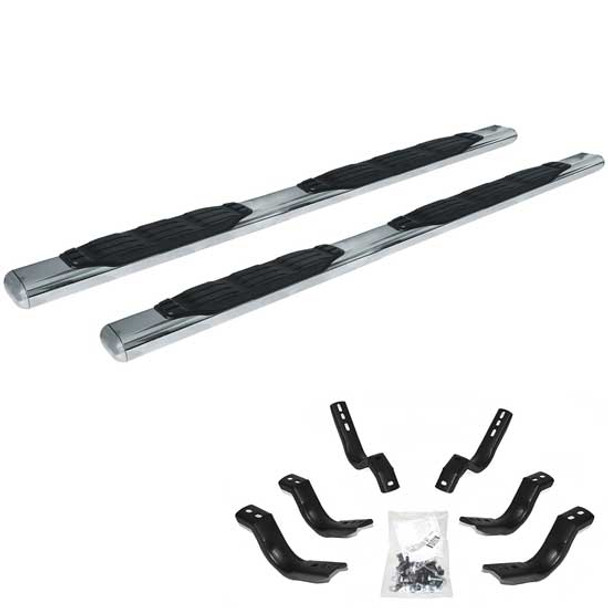 Go Rhino 1000 Series 5 Inch SS Side Step Kit W/ Brackets For Toyota Tundra Double Cab 2007-Current Go Rhino 1000 Series 5 Inch SS Side Step Kit W/ Brackets For Toyota Tundra Double Cab 2007-Current