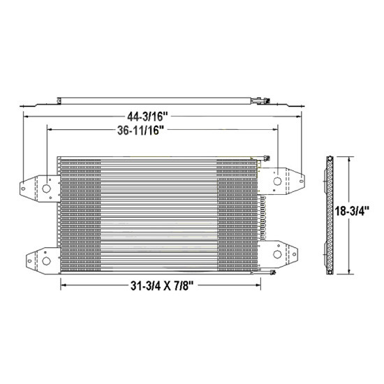 BESTfit 34 X 19.875 Inch AC Condenser For Mack CH & CL