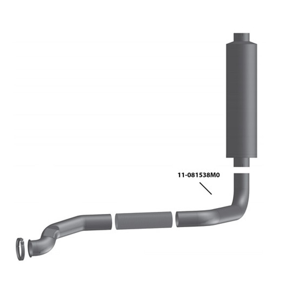 BESTfit 5 Inch Multi-Bend Below Muffler Exhaust Elbow Replaces OE Number 4ME-538M For Mack CH613 SBA/SFA