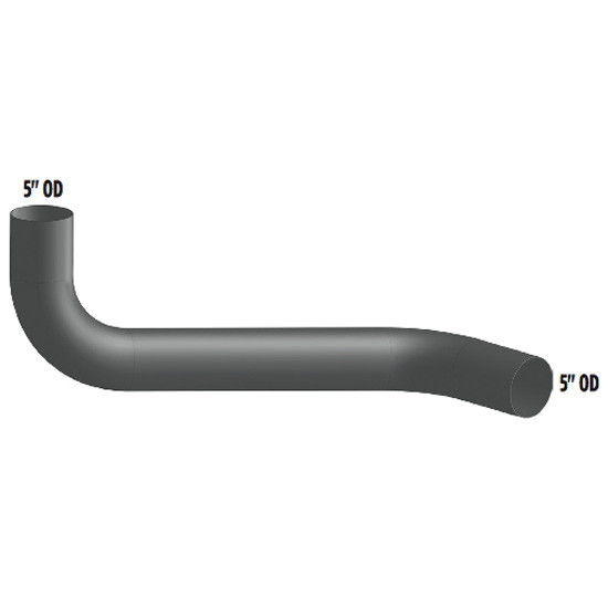 BESTfit 5 Inch OD / OD Multi-Bend Below Muffler Exhaust Elbow 4ME-538M For Mack CH613 SBA/SFA
