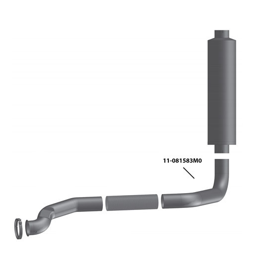 BESTfit 5 Inch OD / OD Multi-Bend Below Muffler Exhaust Elbow 4ME-583M For Mack CH613 SBA/SFA