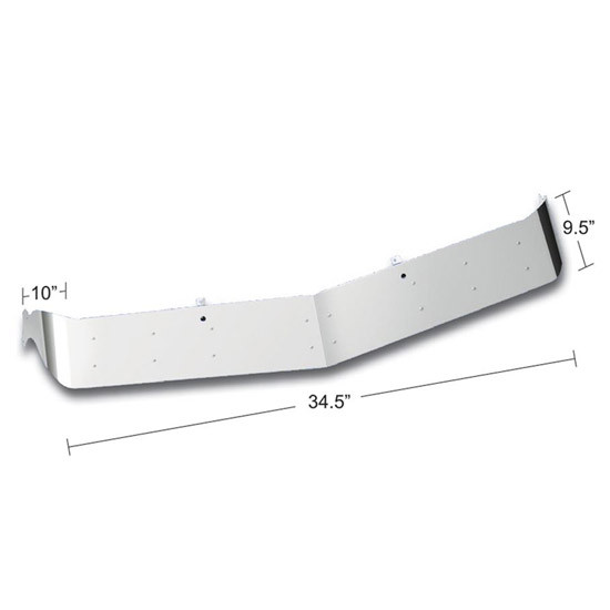 9.5 Inch Stainless Steel Standard Sun Visor For Mack CH, CXN613