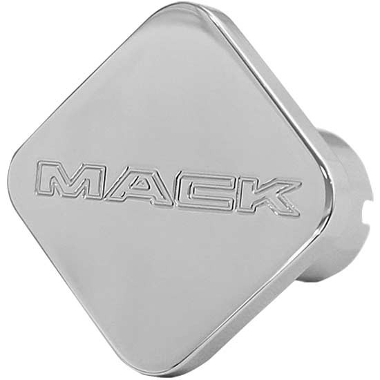 Chrome-Plated Aluminum Square Knob With Mack Logo Engraved
