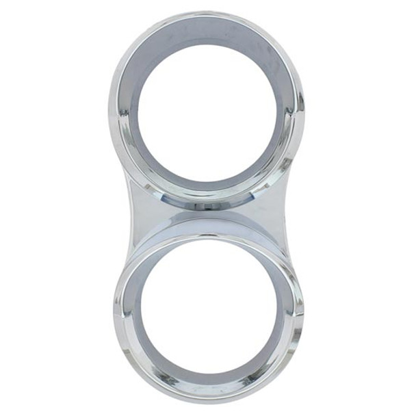 Chrome Double Stacked Gauge Bezel W/ Visors For Mack Chrome Double Stacked Gauge Bezel W/ Visors For Mack
